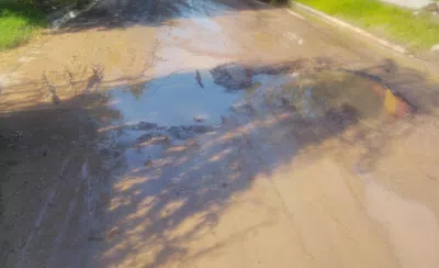 Reparación del asfalto en la calle 118 bis entre 79 y 80