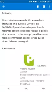 El reintegro de la cancelacion de la compra en el mes de enero 2018