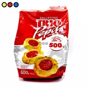 Vinieron 2 estilos de galletitas en un paquete de pepas