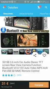 Cambiar el radio wireless cámara trssera 3615 b 3.6 inch