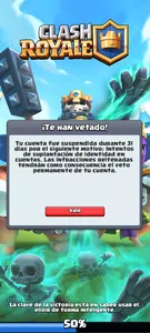Me vetaron en  royale coji una cuenta por error