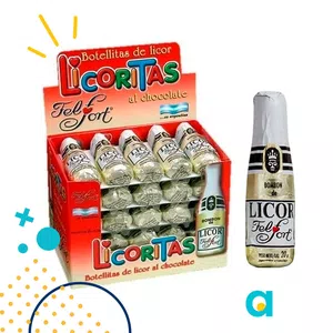 Mal estado botellitas de chocolate contenido espeso y feo