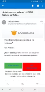 Reclamo por falta de cumplimiento