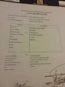 Reembolso muerte de familiar