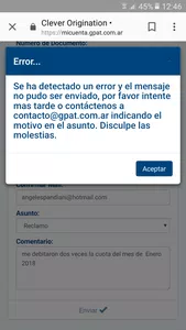 Corregir el error de gpat