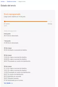 Envío demorado