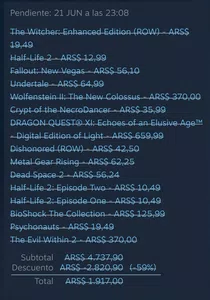 Problema con transferencia a steam por santander rio
