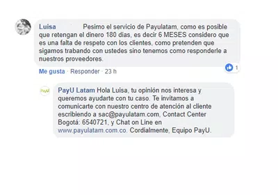 Solución y pago