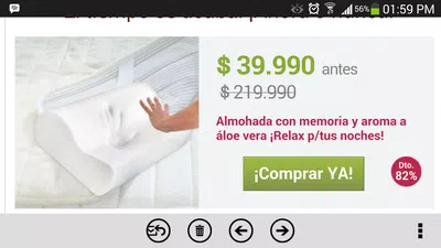 Compre dos almohadas con áloe vera por cupónica jamás llegaron