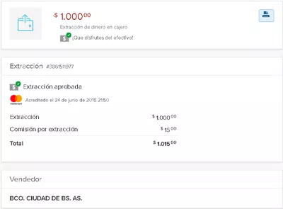 El cajero no me dio el dinero