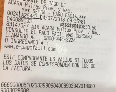 Pago no acreditado