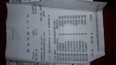 La devolucion del voucher por el monto  enviado