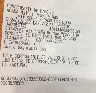 Pago facil que me devuelva la plata de un pago