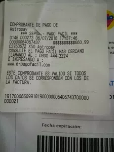 FALLO en la acreditación de Pago.