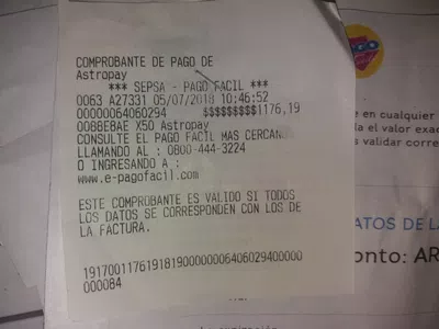 Compra en steam con pagofacil y astropay no se completa