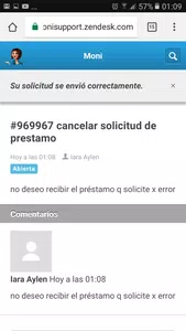Cancelar la solicitud de un prestamo