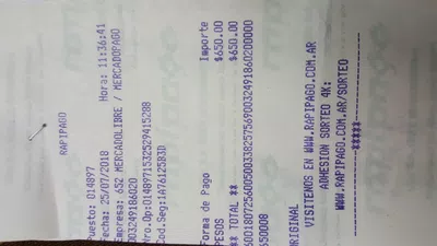 Devolucion de dinero