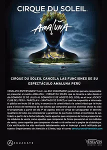 Devolución de entradas amaluna