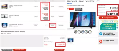 Promociones falsas de productos sin stock. estafa