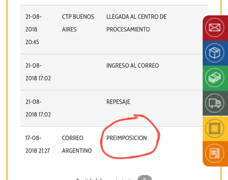 Respuesta a mi duda de que es preimposicion del envio
