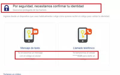 Código para validar mi identidad