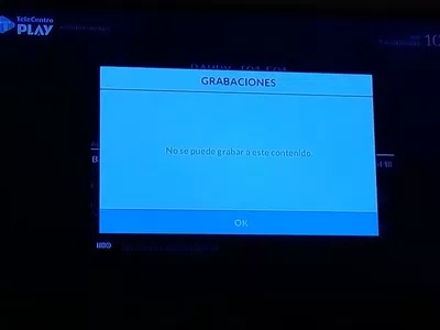 Problema para grabar peliculas de la guia de telecentro