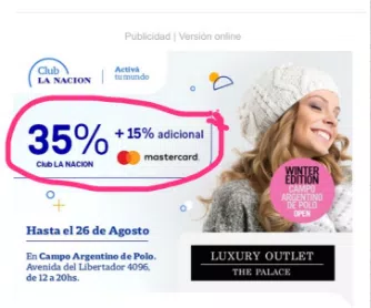 Reconocimiento de promocion cln más master en luxury outlets