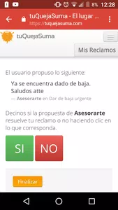 Dar de baja urgente