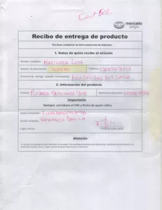 Devolucion de mi dinero en cuenta por mercaderia entregada, tengo comprobantes