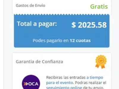 Me vendieron 2 entradas por $ 840c/u y el valor impreso en la entrada es $250