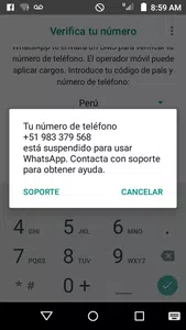 Soluicon a la suspension de mi nuemero