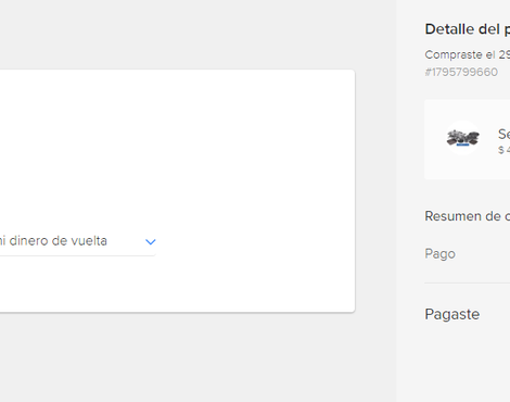 Recibir mi producto o devolución de dinero