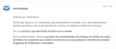 Solucionar contra cargo, me rechazaron el recibo de entrega