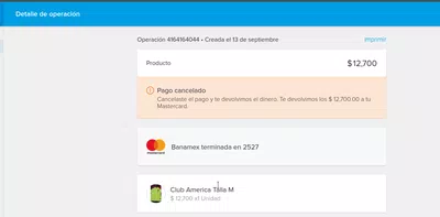 Devolución de cancelación