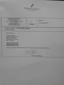 Revisión del pago en cuotas del pago de gestión legal