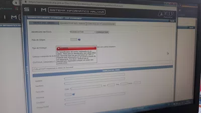 Necesito cargar la ddjj (me da error)