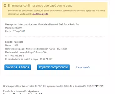 Problema con pago