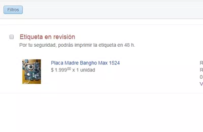 Etiqueta en revisión