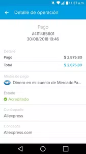 Un reembolso de mercado pago
