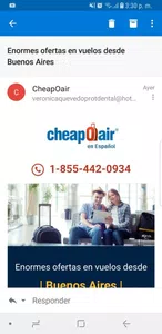 Anular una reserva de vuelo en una página del exterior