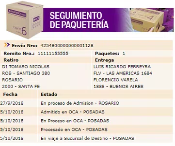 Oca tiene que resolver mi problema