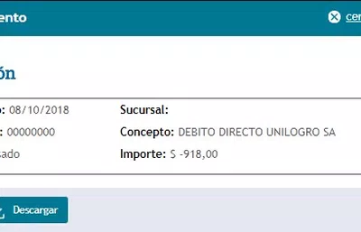 Baja a débito automático