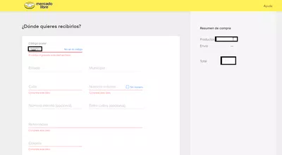 El código ingresado esta deshabilitado en mercadolibre