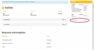 Flybondi mal facturada reserva