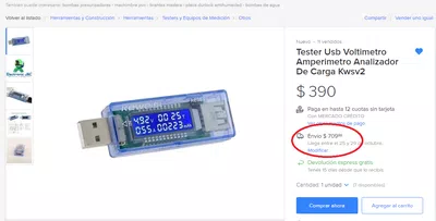 Problemas de costo de envíos
