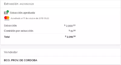 La devolución de mi dinero por parte del banco o mercado pago
