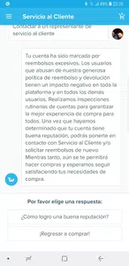 Reembolso de los productos que aún no llegan y los que debieran llegarrespuestas