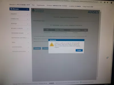 Que el banco santiago del estero le informe mi cbu a anses-