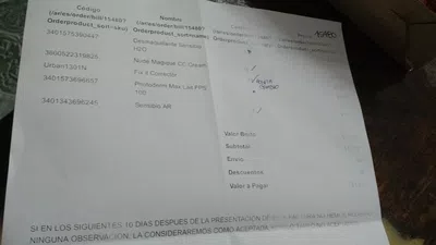 Faltan 2 productos