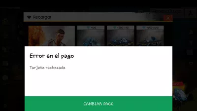 Tarjeta rechazada